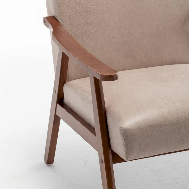 Chaise Moderne du Milieu du Siècle, Chaise de Salon à Cadre en Bois Massif