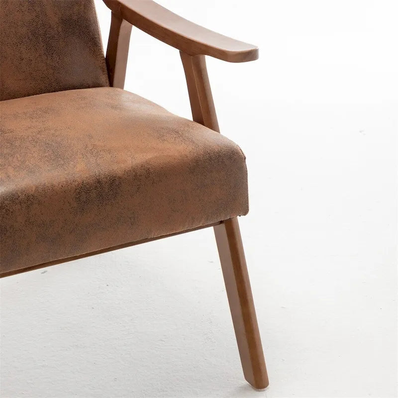 Chaise Moderne du Milieu du Siècle, Chaise de Salon à Cadre en Bois Massif
