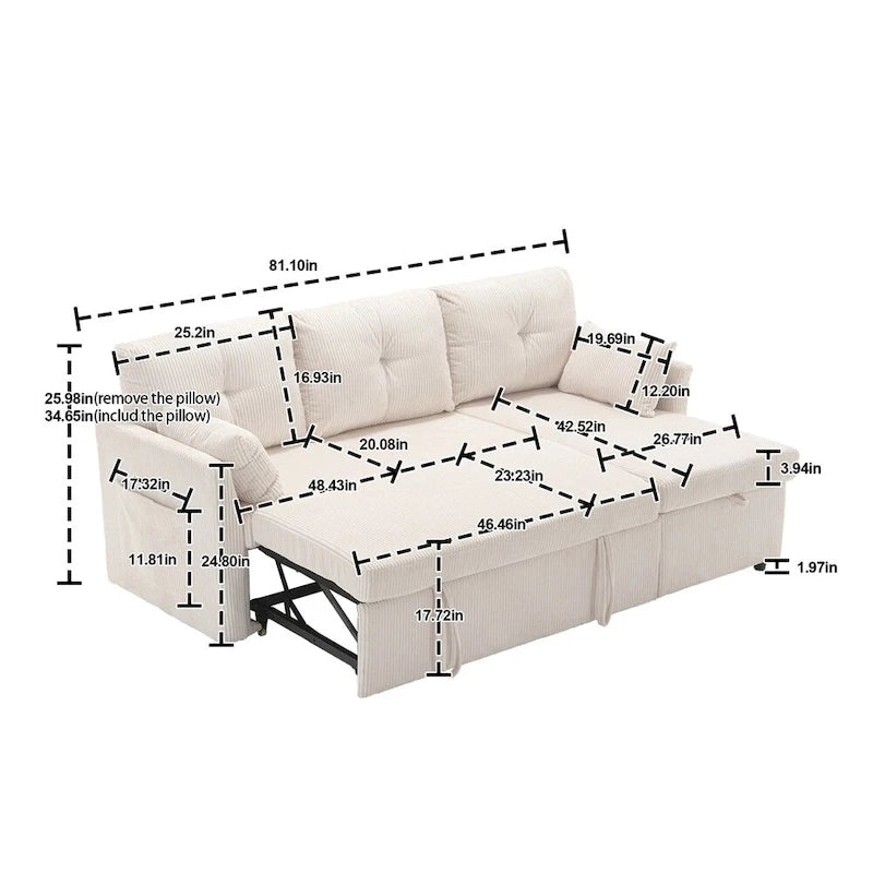 Canapé modulaire en L