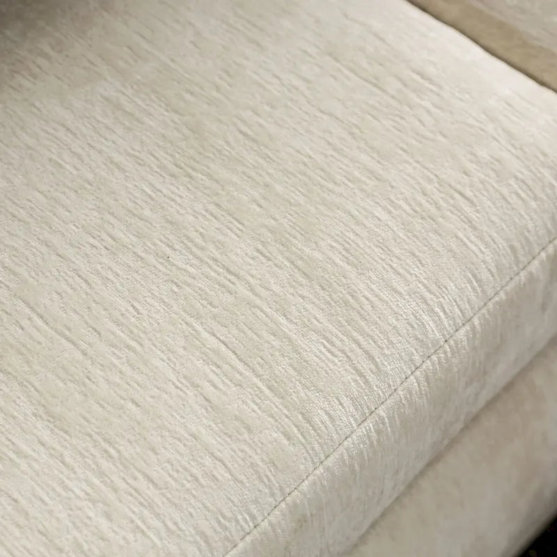 Canapé de style transitoire rembourré en chenille beige