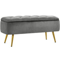 Banc repose-pieds ottoman rembourré – Rangement