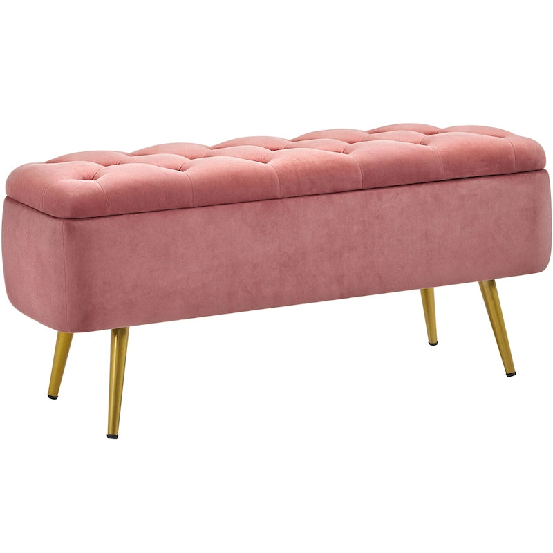 Banc repose-pieds ottoman rembourré – Rangement