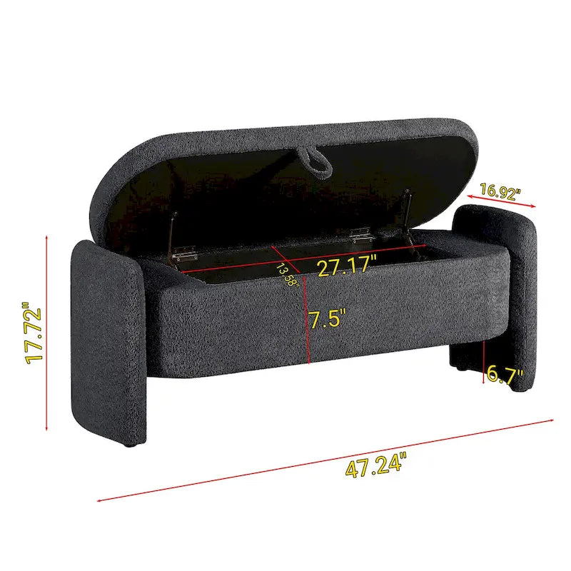 Banc de rangement pour l'entrée du salon et la chambre à coucher