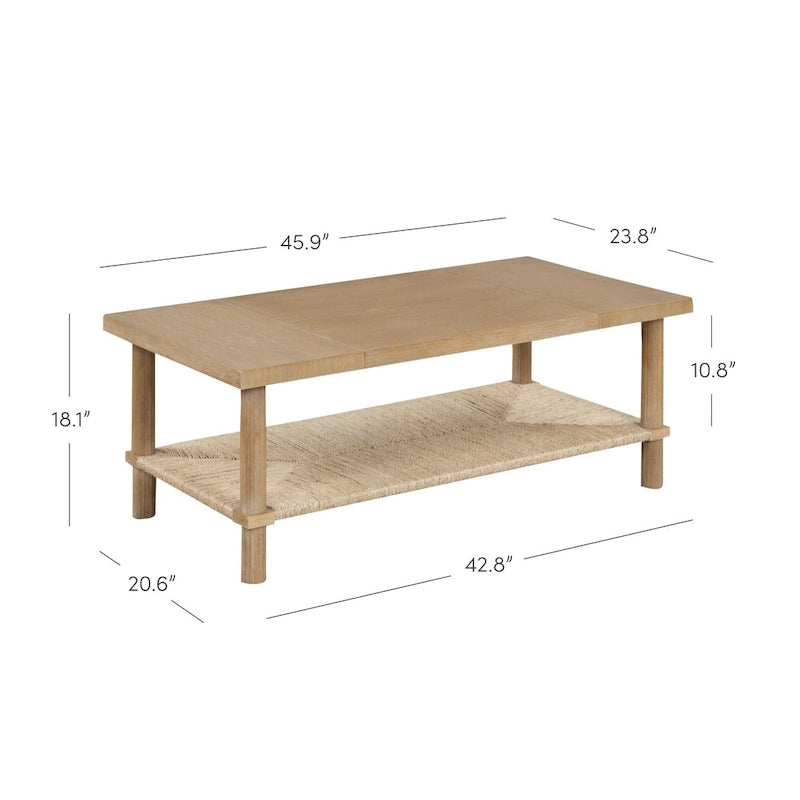 Table basse rectangulaire à deux niveaux