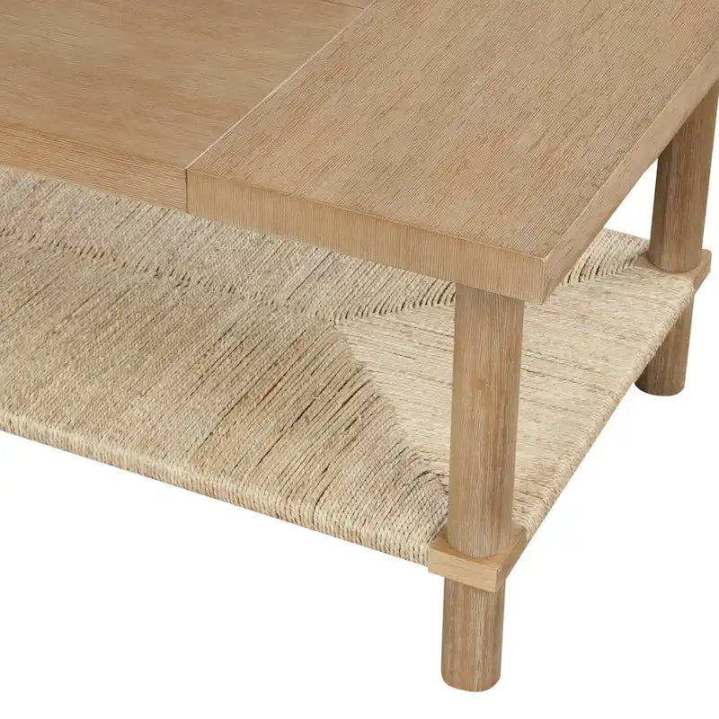 Table basse rectangulaire à deux niveaux