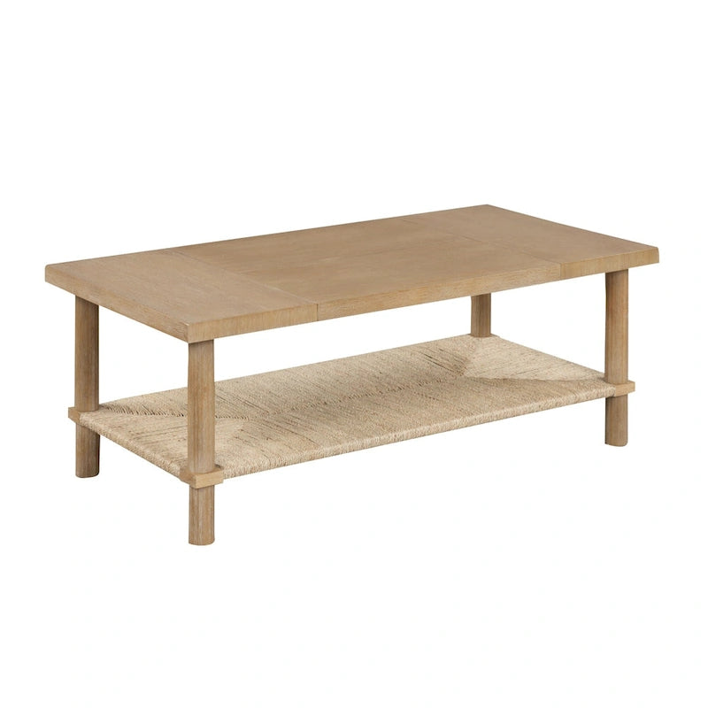 Table basse rectangulaire à deux niveaux