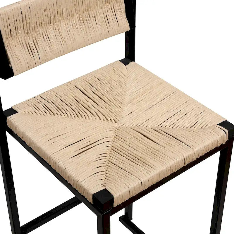 Tabourets de bar Chaises de salle à manger tissées en corde de papier
