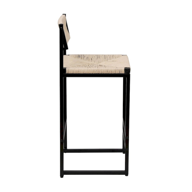Tabourets de bar Chaises de salle à manger tissées en corde de papier