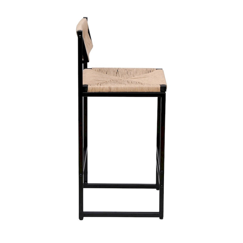 Tabourets de bar Chaises de salle à manger tissées en corde de papier