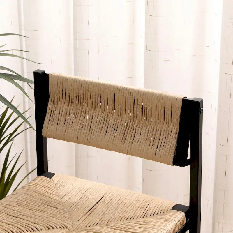 Tabourets de bar Chaises de salle à manger tissées en corde de papier