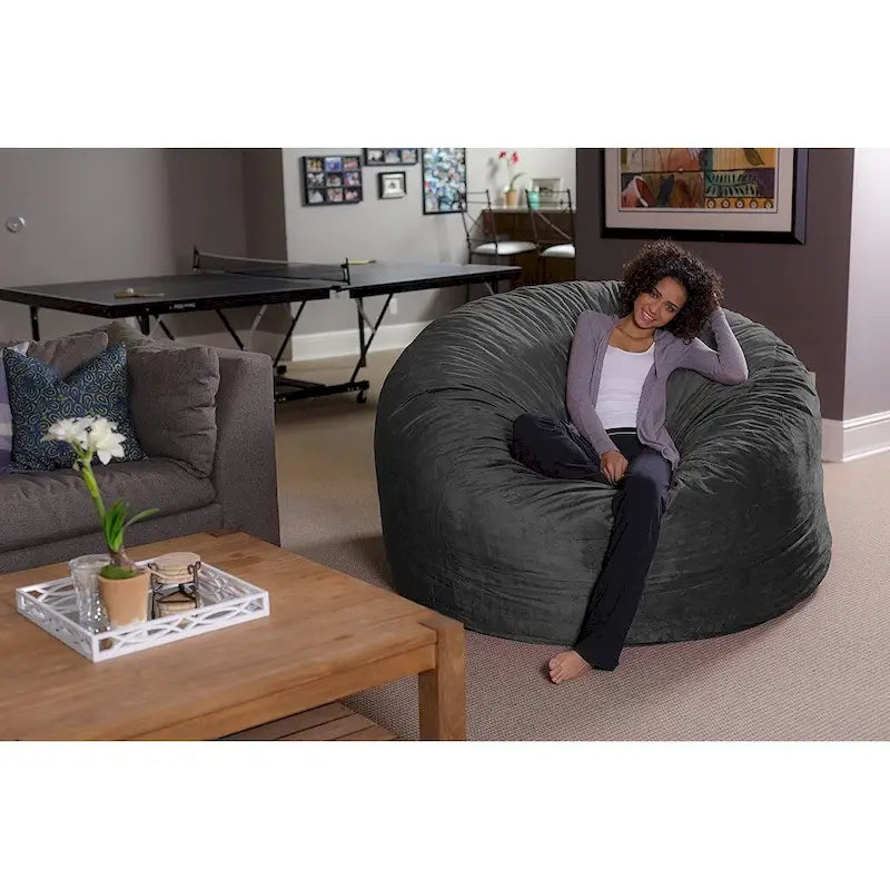 Pouf géant 180 cm en mousse à mémoire de forme
