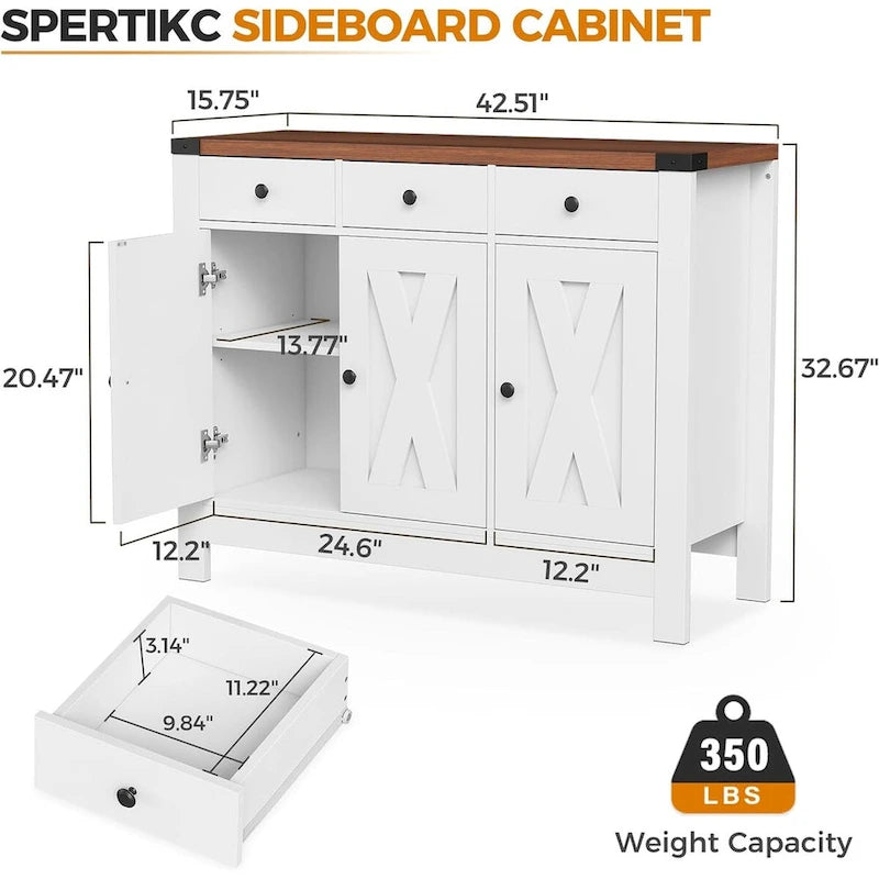 Buffet de cuisine / Vaisselier / Meuble de rangement / Meuble de bar à café / Garde-manger