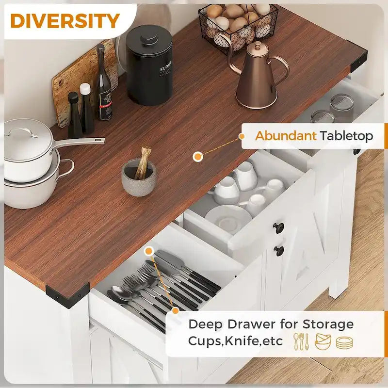 Buffet de cuisine / Vaisselier / Meuble de rangement / Meuble de bar à café / Garde-manger