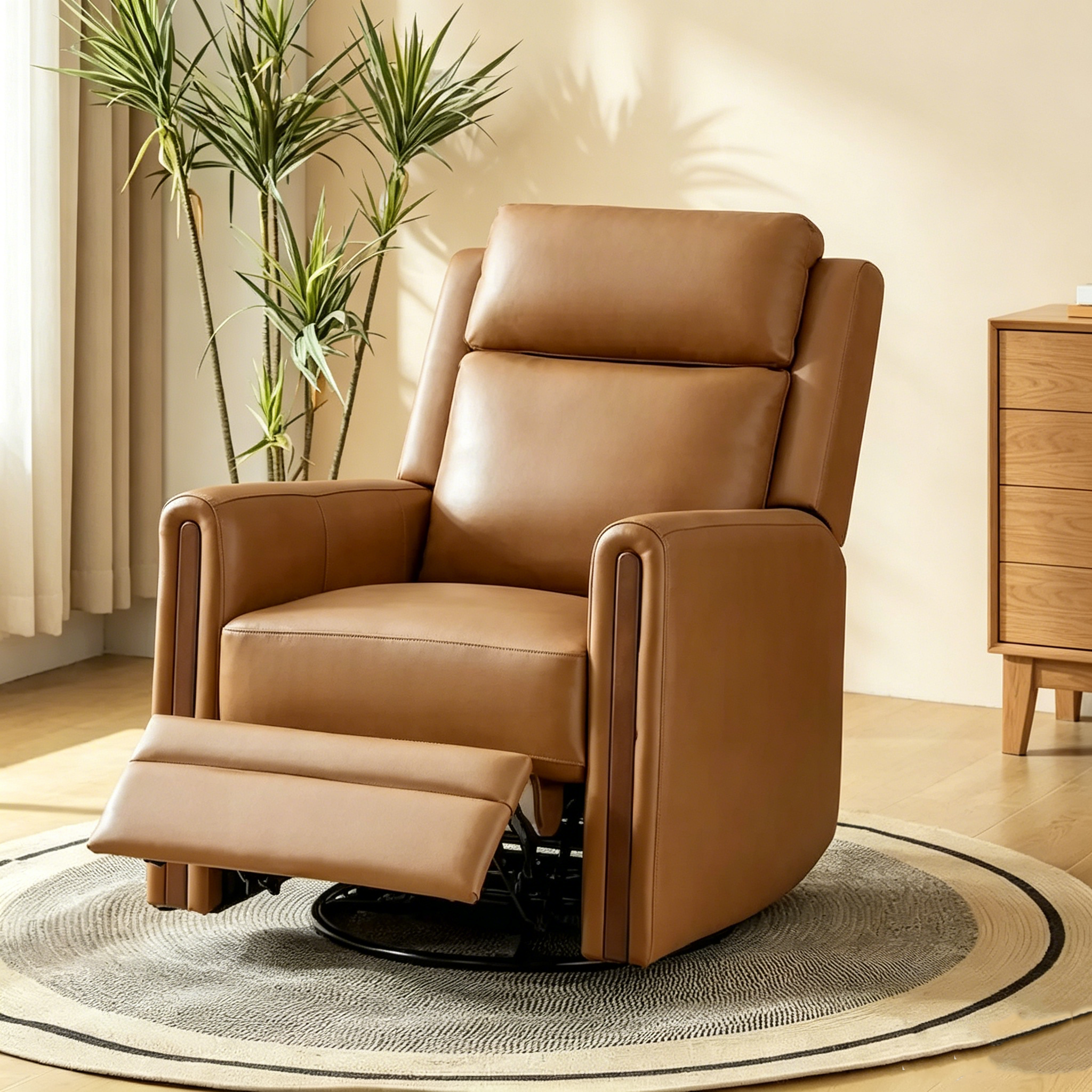 Fauteuil inclinable électrique berçant et pivotant