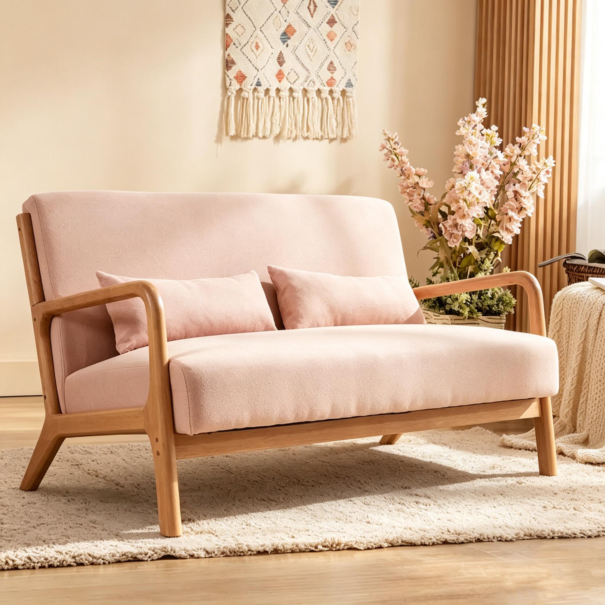 Fauteuil d'appoint moderne en bois massif